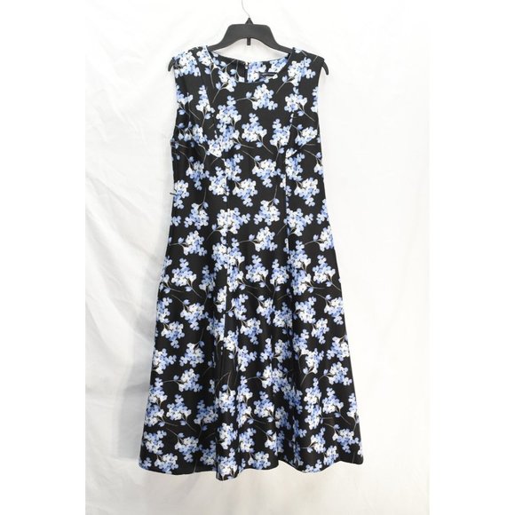 Tommy Hilfiger Women's Zeghora Floral Midi Dress Blue Size 14